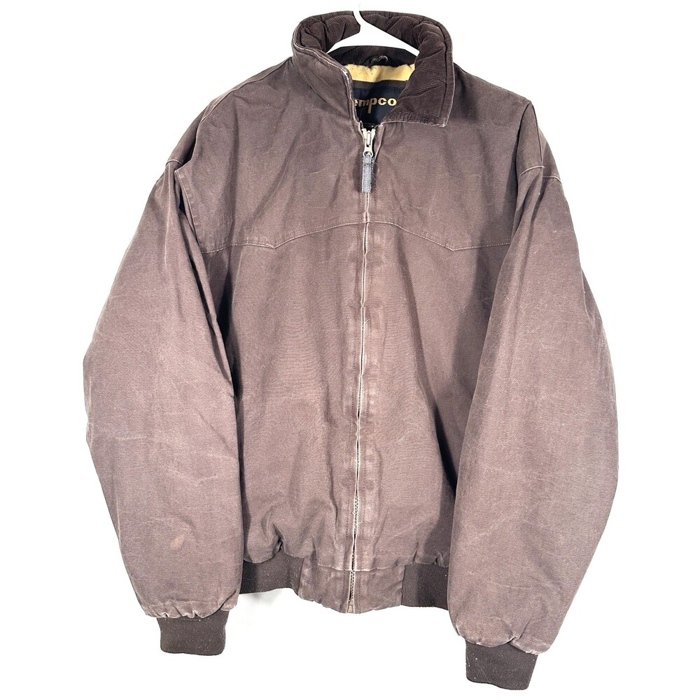 Tempco Brown 2XL Workwear Jacket Men’s Vintage Zip-Up Heavyweight